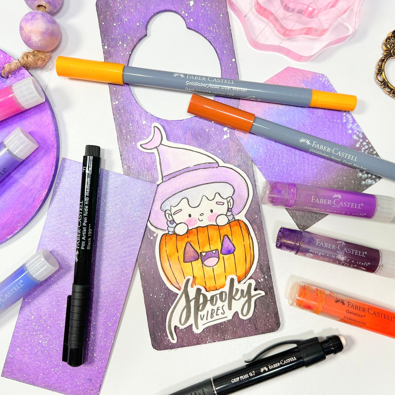 Kawaii Witch Illustration with Faber-Castell®